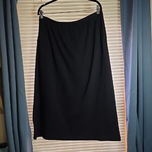 Lands' End Navy A-Line Skirt Size L Petite